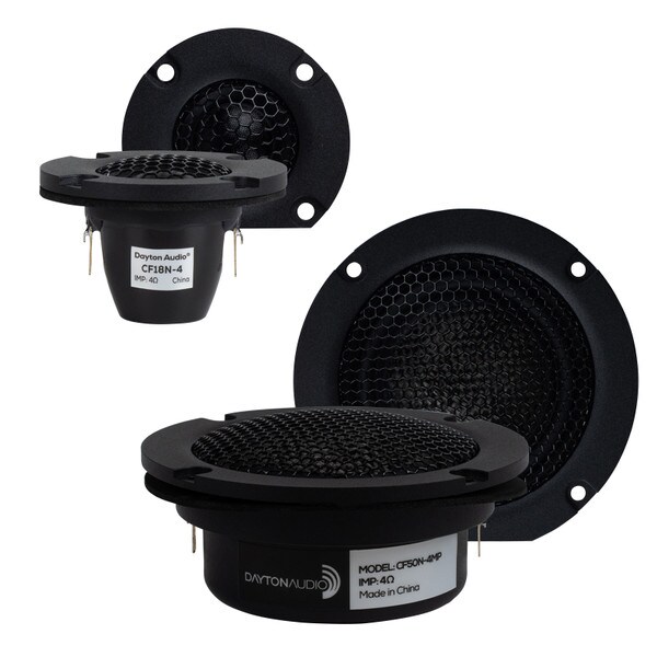 Main product image for Dayton Audio CFCOMBO-4MP 3/4" and 2" Carbon Fiber Tweeter/Mid Combo Matched Sets 4 Ohm285-412